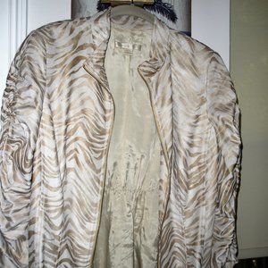 Jacket Zipper front White House Black Market : animal print SZ:10